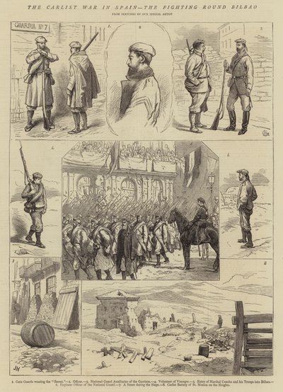 スペインのカルリスト戦争、ビルバオの戦い 作： Alfred Chantrey Corbould
